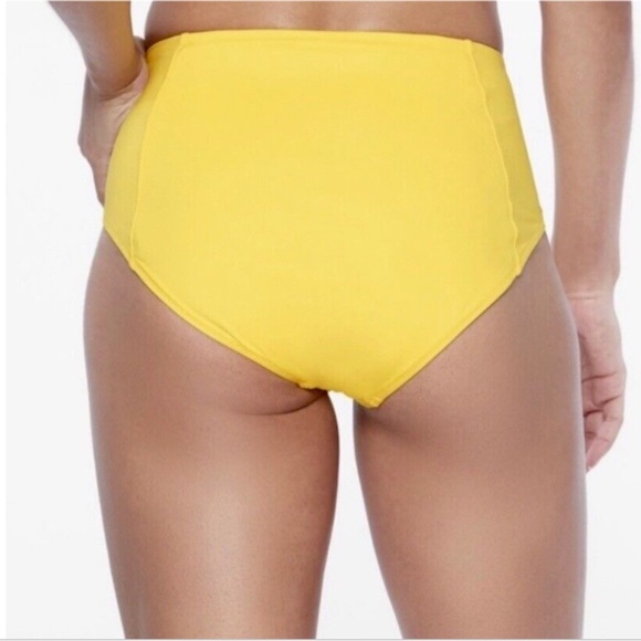 NWT Athleta High Waist Bikini Bottoms Yellow - Picture 3 of 6